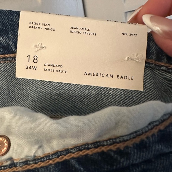 American Eagle Outfitters Blue Flare Wide Leg Jeans - Picture 3 of 5